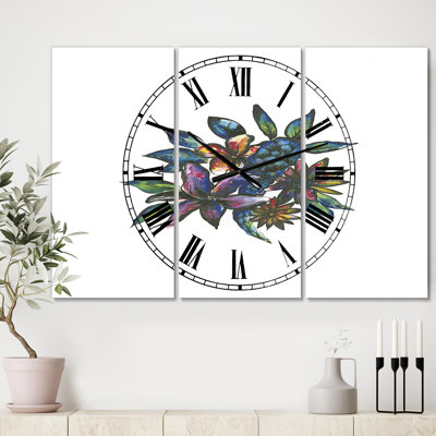 Horloge murale 3 panneaux