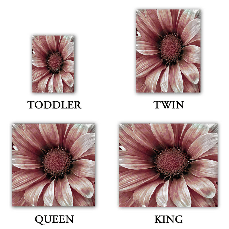 Ensemble de housse de couette Angelina, 1 housse simple + 1 taie standard, Rose
