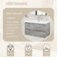 Armoire de salle de bain murale simple de couleur gris pierre 36 po | Bassin en résine intégré | Tiroirs à double couche | Rail silencieux à fermeture en douceur-231299956