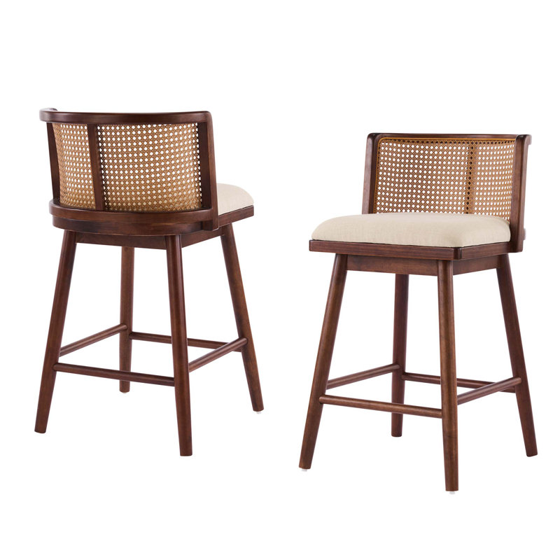Tabouret de bar Talia, Noyer foncé