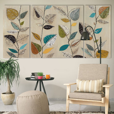 " Dancing Leaves III " Painting Print