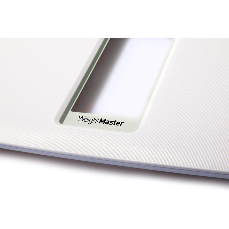 Pèse-personne numérique OZERI pour salle de bain de 440 lb avec IMC et détection de changement de poids, Blanc