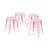  24-Inch Industrial Metal Counter Stools, Stackable Indoor/Outdoor Barstools, Set of 4, Pink-1688284592-1688284595-1688284605
