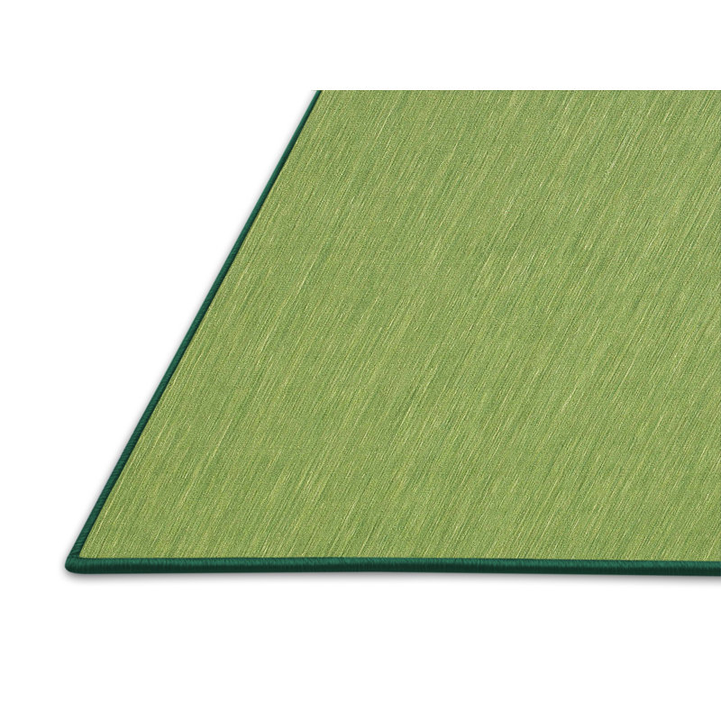 Tapis de zone vert contemporaine, Rectangle 5 pi x 7 pi