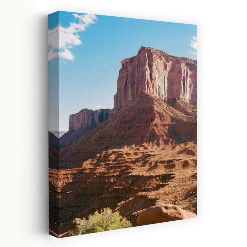 Monument Valley VI Abstract Contemporary Landscape Mountain Wall Art Print 1 Piece Wrapped Canvas Wall Art