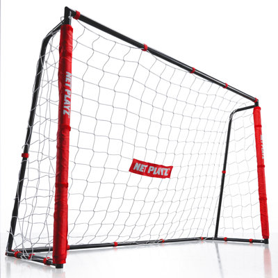 But de football en métal 1,80 m x 1,20 m avec filet en polyéthylène, but d'entraînement pour les enfants et les adolescents dans le jardin.