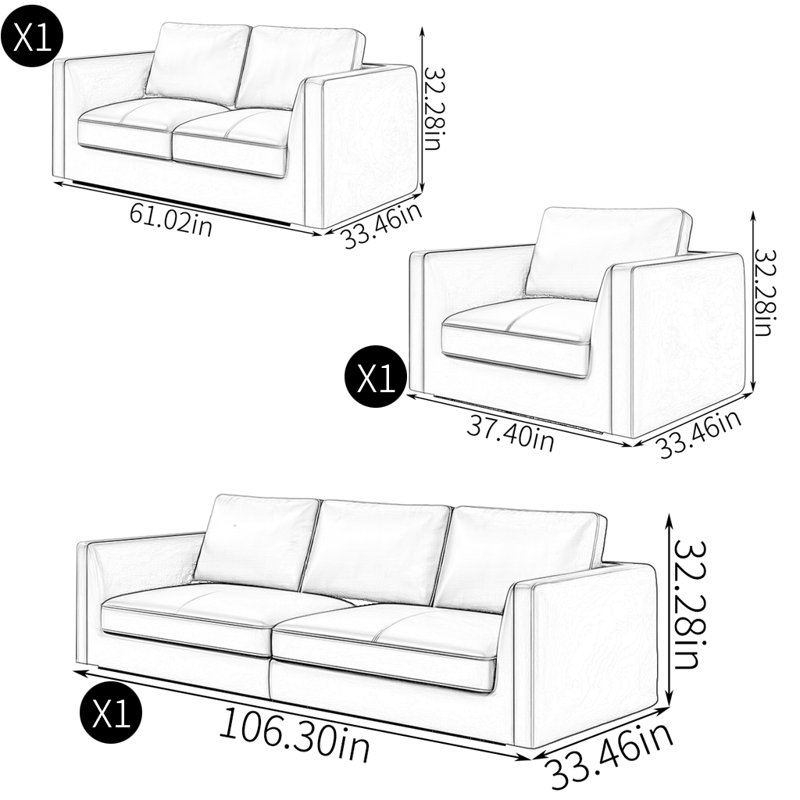 European style simple sofa combination