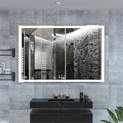 Miroir mural de salle de bain surdimensionné 60X40 pouces