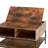 Dark Walnut Square Coffee Table With Flip Top