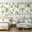 Luxury Green Gold Eucalyptus Leaf Botanical Wallpaper