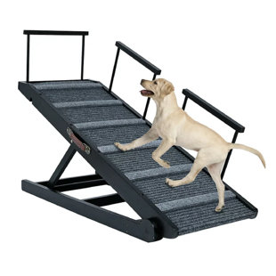 Portable Dog Car Step Stairs, Folding Dog Ramp for Large Dogs,Aluminum  Frame Pet Stairs for Indoor Outdoor Use, Accordion Lightweight Auto Large  Pet