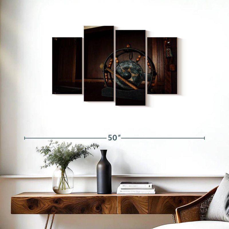 Abarca Ancient Asian Gong, 22" H x 36" W
