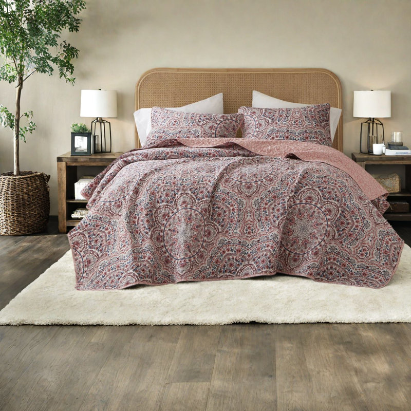 Reversible Bedding Sets, Polyester Full Queen Boho Floral For Home