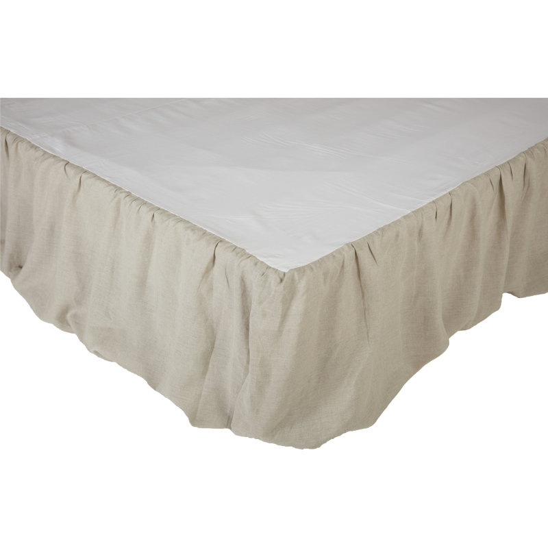 Provincial Linen Natural Queen Bed Skirt 80Lx60Wx21, Tan, Queen