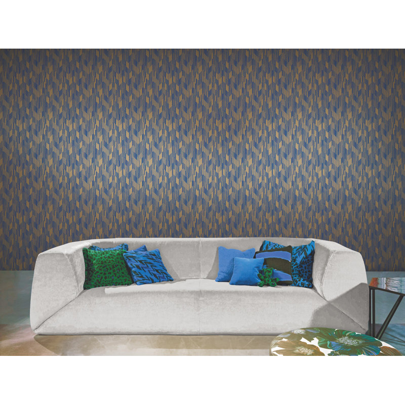 Papier peint bouleau, Bleu