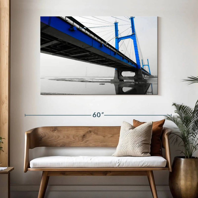 Lilie Suspension Bridge en bleu, H 32 po x l 48 po