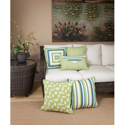 Cabana Life Luxe Outdoor Reversible Throw Pillow
