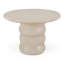 Table de salle à manger ronde moderne beige Sosso en fibre de verre