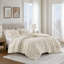 Ensembles de literie luxueux en fausse fourrure Ul ultrasoft, 3 pièces grand / double, confort ivoire confortable