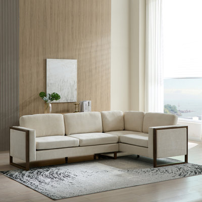 Two-Piece L Shaped Sectional Sofa For Living Rooms, Bedrooms, And Apartment Offices With Modern And Classic Design