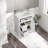 Modern Compact Vanity With Sink, Solid Wood And Mdf, Space-saving Design