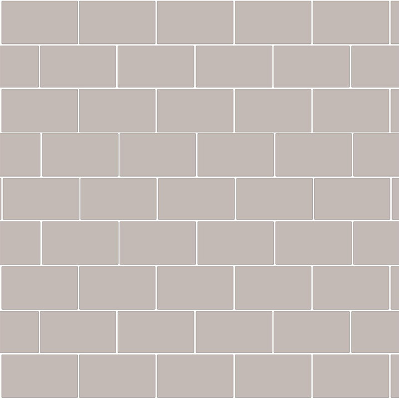 14cm W x 28cm L Aluminum Peel and Stick Subway Tile, Grey