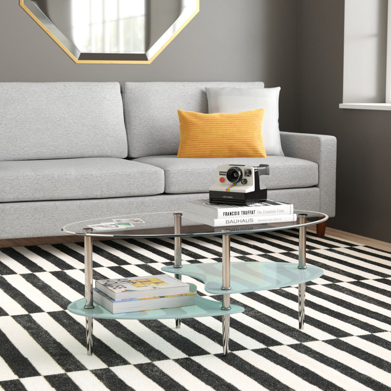 Keauri Multi-Shelf Glass Coffee Table