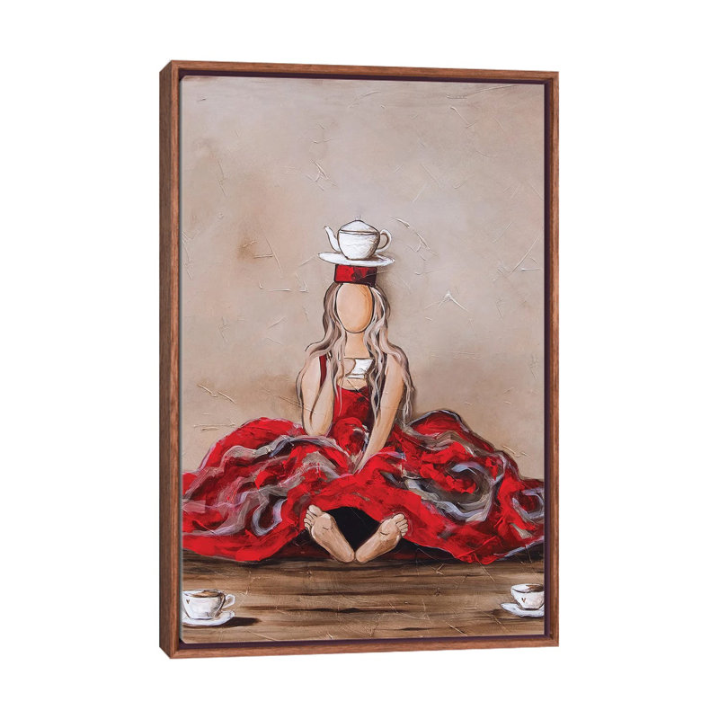 She Don't Dwell On The Past, Brun, Impression sur toile flottante sans passe-partout, H 26 po x l 18 po