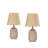 Kokenos Ceramic Table Lamp With Scallop Shade-1774942371