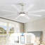 Ventilateur de plafond moderne de 66 pouces avec lumière à DEL à intensité variable et 8 pales en ABS avec télécommande et moteur à courant continu réversible pour le bureau personnel-1276021609-1276021606