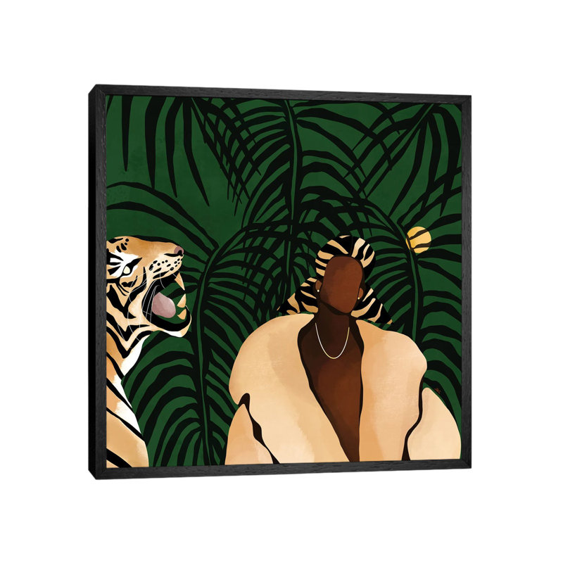 In the Wild (Green) 1 Piece Wall Art on Canvas, 66.04 cm H x 66.04 cm W, Black Framed