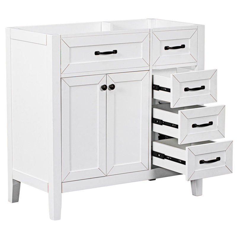 Base de meuble-lavabo simple seulement, Blanc