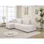 Canapé d'angle capitonné en forme de L scandinave d'inspiration moelleuse avec coussins décoratifs-117067943-117067945