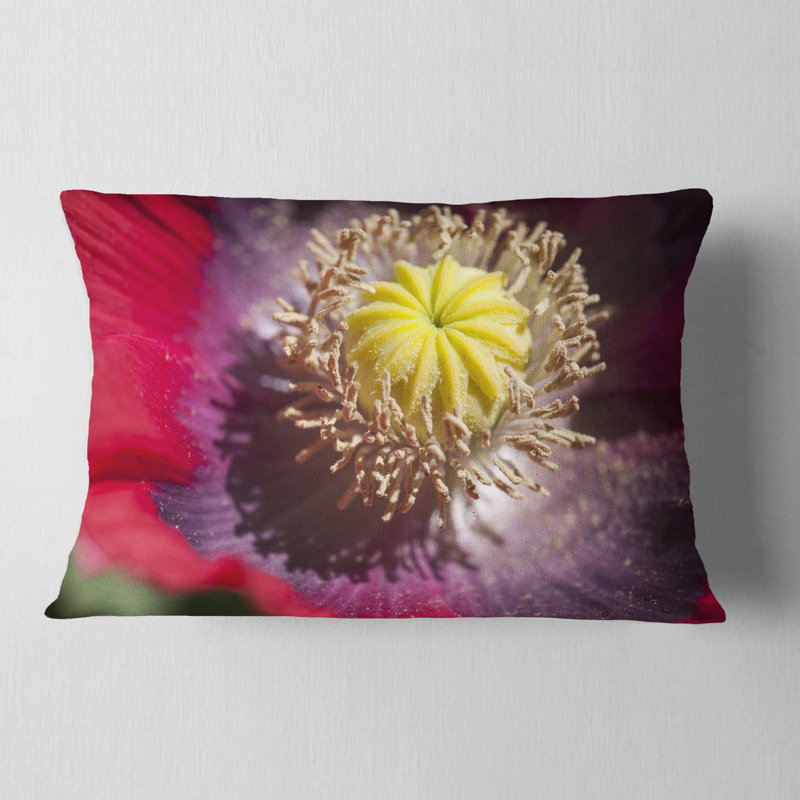 Coussin lombaire photo flowerswork coloré brun