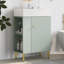 Meuble-lavabo simple en céramique avec rangement à gauche