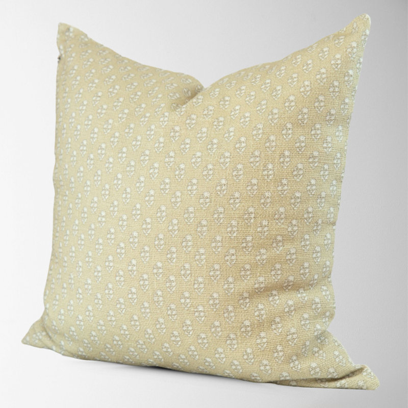  Cotton Throw Square Pillow Cover, Blue Floral