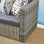 Saear 4 Seater Rattan Effect Corner Sofa Set