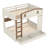 Queen over Queen Bunk Bed with Storage Drawers and Shelves, Solid Wood Bunk Beds with hooks, No Box Spring Needed, Beige&Natural-1654150551