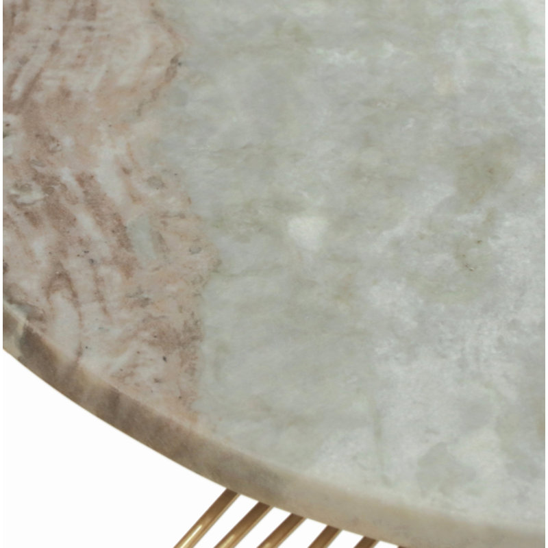 TABLE ROND WIRE AVEC PLATEAU EN MARBRE