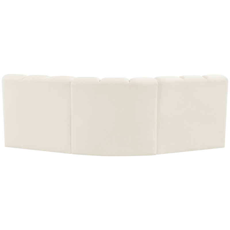 Canapé et méridienne rembourrés Hyoung, Velours crème