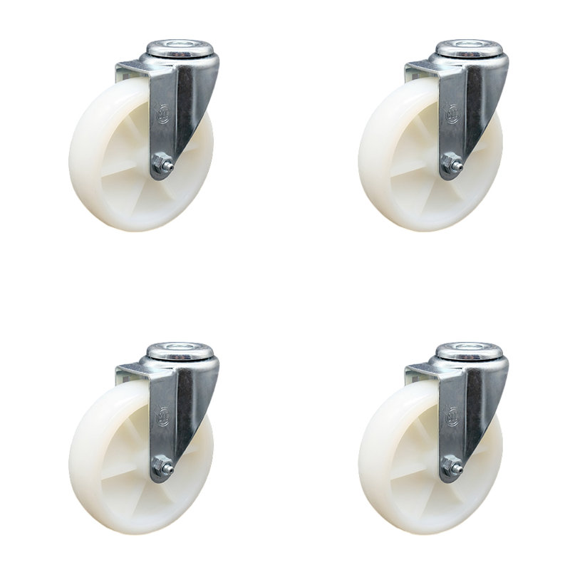Ensemble de roulettes pivotantes en nylon 5 pouces