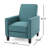 Teal Linen Push Back Chair For Elegant Home Décor-1165183693