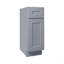 Armoire de base en bois massif gris foncé Shaker, pour la cuisine, la buanderie et la salle de bain