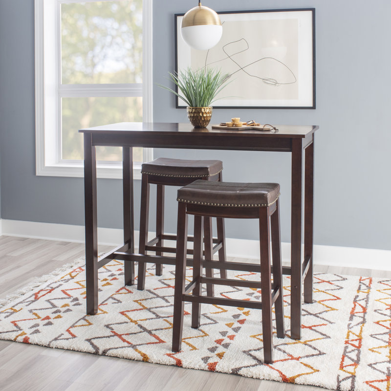 Arlyce 4 - Person Bar Height Dining Set, Brown, Brown, 42" H x 47.25" L x 23.75" W