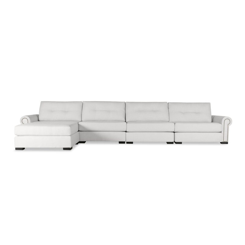 Mosely Upholstered L-Shaped Sectional, Off White Revolution®, Left Hand Facing