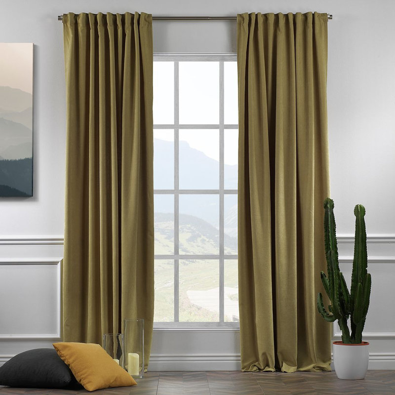 Très grand panneau décoratif simple sur mesure extra large x très long, L 52 po x L 204 po, Vert olive