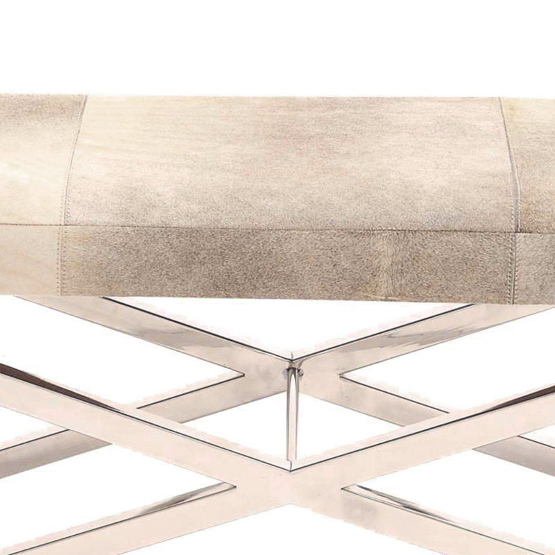 Banc en cuir véritable Cayden