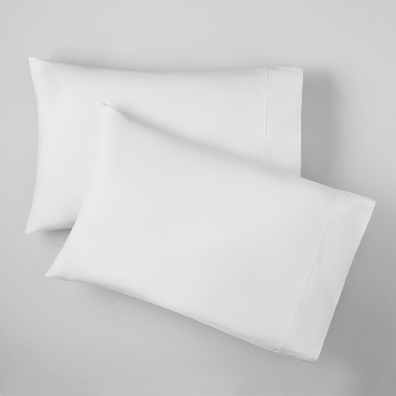 Ensemble de taies d'oreiller en percale de coton Coyer Classic, White, Très grand lit + deux taies d'oreiller très gran