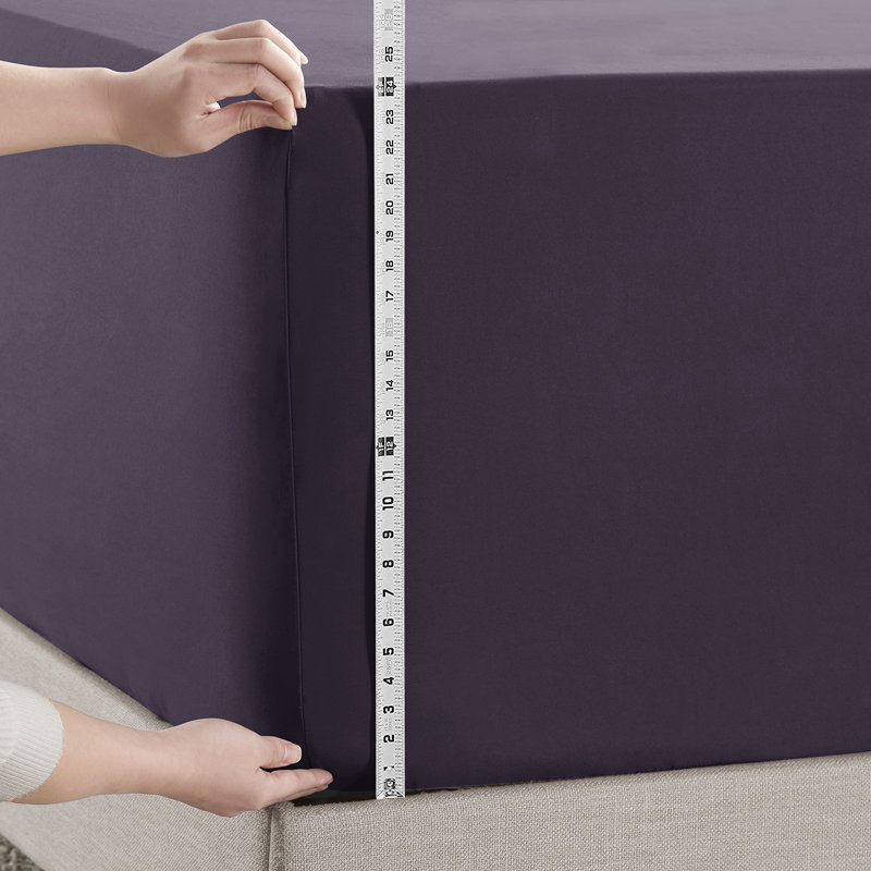 Drap-housse uni Empyrean Bedding, Mauve, Drap-housse de taille simple