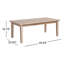 Amina Outdoor Solid Wood Acacia Rectangular Coffee Table